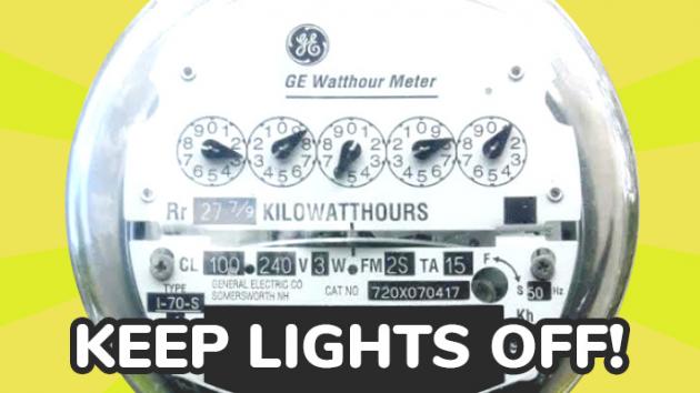 An electricity meter, keep off lights | Credit: Philmore Thompson & Robert Thompson