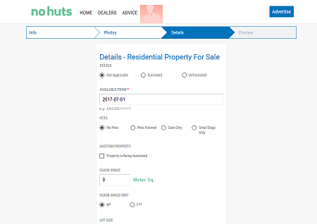 How to Advertise a Jamaican Property on Nohuts.com Step 8
