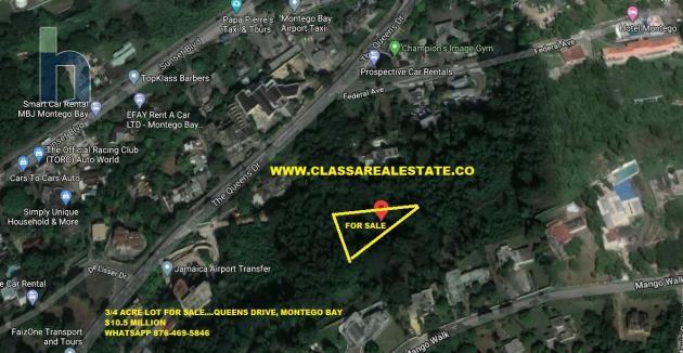 Photo #1 of 1 - Property For Sale at QUEENS DRIVE, Montego Bay, St. James, Jamaica. Residential Land with 0 bedrooms and 0 bathrooms at JMD $10,500,000. #465.